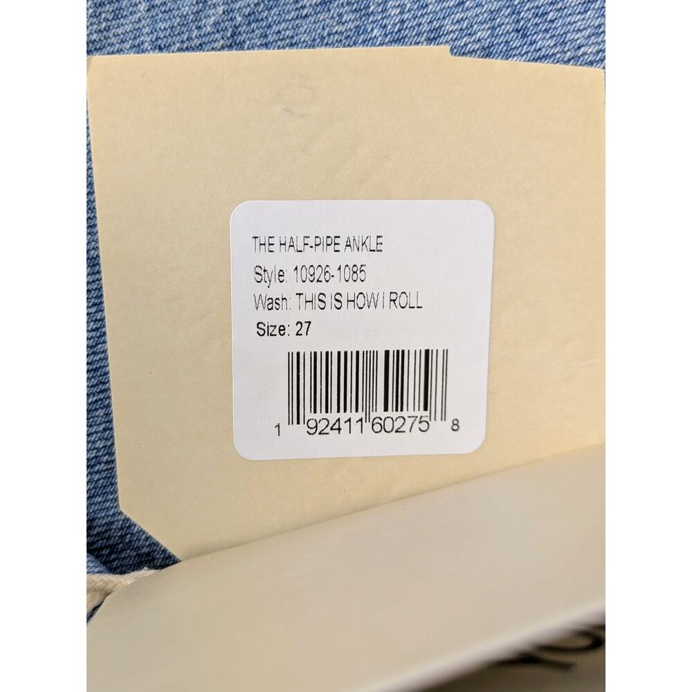 MOTHER Superior Half Pipe Ankle Jeans 27 NWT This Is How I Roll Cotton Blue - Picture 12 of 16